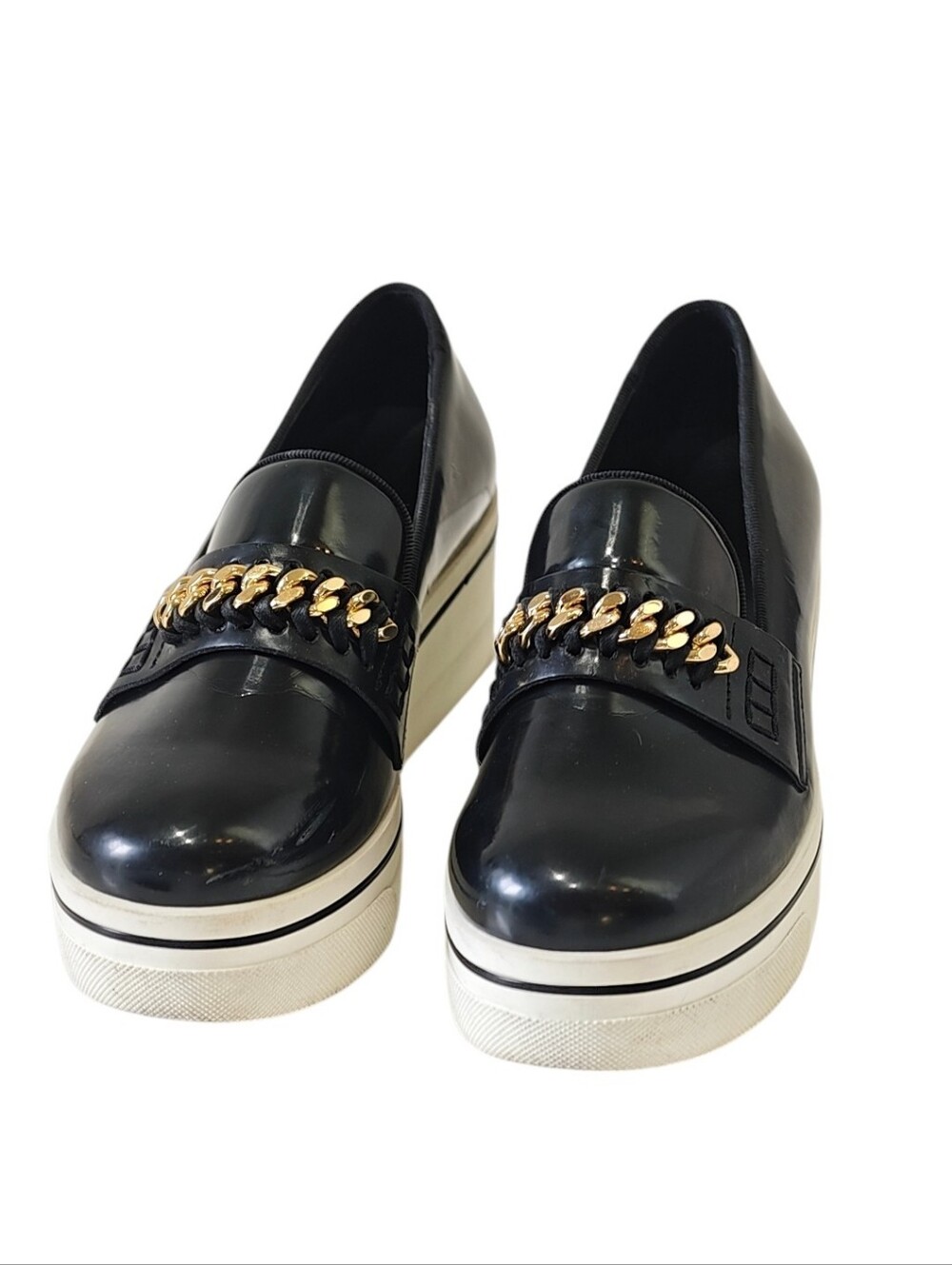 Stella McCartney Black Binx Chian Platform Loafers